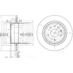 Delphi Bremžu disks BG3908C