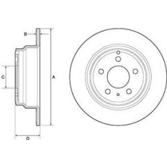 Delphi Bremžu disks BG2842C