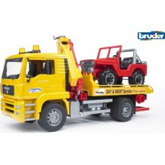 BRUDER tow truck with cross country vehicle, 02750