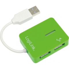 Logilink USB 2.0 Hub 4-Port, Smile, Green