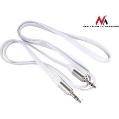 Maclean MCTV-694W Jack Straight Flat Tangle Free Audio Stereo AUX 3.5 mm Cable1m