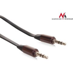 Maclean MCTV-694B Jack Straight Flat Tangle Free Audio Stereo AUX 3.5 mm 1m