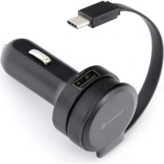 Platinet car charger 1xUSB 2,4A + USB-C cable (44652)