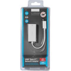 Vivanco adapteris USB-C - LAN, balts (34291)