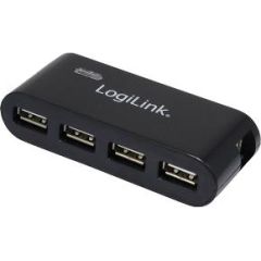 LOGILINK - 4-port hub USB.2.0 with power supply (black)