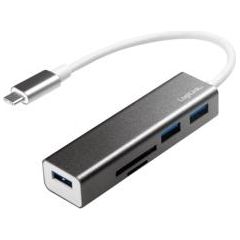 LOGILINK - USB-C 3.0 hub, 3 port, with card reader