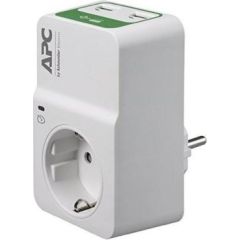 APC Essential SurgeArrest 1 Outlet 230V, 2 Port USB Charger, Germany / PM1WU2-GR