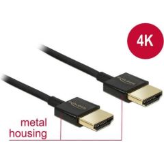 Delock Cable High Speed HDMI with Ethernet A male > A male 3D 4K 0.5m Slim