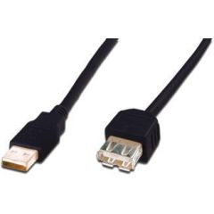 ASSMANN USB 2.0 HighSpeed Extension cable USB A M (plug)/USB A F (jack) 5m black