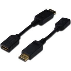 ASSMANN Displayport 1.1a Adapter Cable DP M (plug)/HDMI A F(jack) 0,15m black