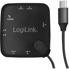 LOGILINK - USB Typ-C™ OTG (On-The-Go) Multifunction hub and card reader