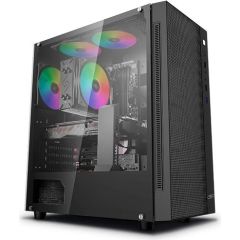 Deepcool MATREXX 55 MESH Side window, Black, E-ATX, Power supply included No