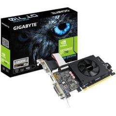 Graphics Card|GIGABYTE|NVIDIA GeForce GT 710|2 GB|64 bit|PCIE 2.0 8x|GDDR5|Memory 5010 MHz|GPU 954 MHz|Single Slot Fansink|1x15pin D-sub|1xDVI|1xHDMI|GV-N710D5-2GIL