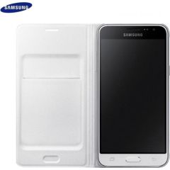 Samsung EF-WJ120PW Oriģināls Īpaši plāns sāniski atverams maks J120F Galaxy J1 (2016) Balts (EU Blister)