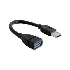 DELOCK Cable USB 3.0 Ext. A/A 15cm ma/fe