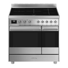 Smeg C92IPX9 90cm Electric Induction Range Cooker - Stainless Steel