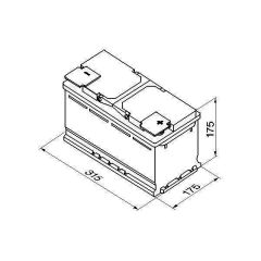 80Ah 740A BERGA AKUMULAT. POWER 315x175x175-+