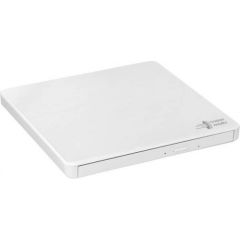 H.L Data Storage Ultra Slim Portable DVD-Writer GP60NW60 Interface USB 2.0, DVD±R/RW, CD read speed 24 x, CD write speed 24 x, White, Desktop/Notebook