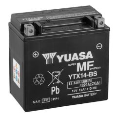 Yuasa YTX14-BS 12.6Ah 200A AGM(CP) Moto akumulators 150x87x145mm