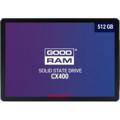 GOODRAM CX400 512GB SSD, 2.5” 7mm, SATA 6 Gb/s, Read/Write: 550 / 500 MB/s, Random Read/Write IOPS 75.5K/76.8K, gen. 2