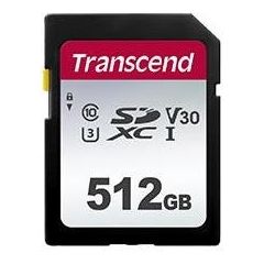 TRANSCEND SDXC 512GB C10 Atmiņas karte UHS-I U3, Class 10, UHS Video Speed Class 30 (V30)