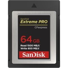 SanDisk Extreme PRO CFexpress Card Type B, SDCFE 64GB, 1500MB/s R, 800MB/s