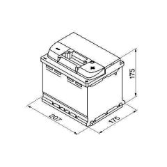 Akumulators 44Ah 440A BERGA POWER 207x175x175-+