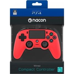 Nacon Compact Controller Wired - Red (PS4, PC)