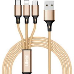 ILike  Charging Cable 3 in 1 CCI02 Gold