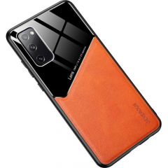 Mocco Lens Leather Back Case Кожанный чехол для Apple Iphone 12 Mini Оранжевый