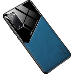 Mocco Lens Leather Back Case Кожанный чехол для Samsung Galaxy A21s Синий