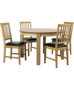 Dining set CHICAGO NEW with 4-chairs (19951), oak