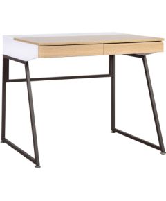 Письменный стол STUDY 90x60xH76cм, материал: меламиновая пластина, цвет: белый / натуральный