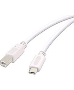 Vivanco cable USB-C - USB-B 1.8m, white (45355)