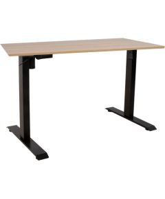 Desk ERGO with 1-motor 160x80xH71-121cm hickory / black