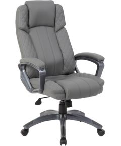 Рабочий стул HOWARD 66x75,5xH116-123,5см, сиденье и спинка: кожзаменитель, цвет: серый