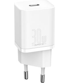 Baseus Super Si ātrais lādētājs USB-C / 30W balts