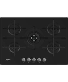 Whirlpool AKWL728NB gāzes plīts virsma 73cm melna uz stikla