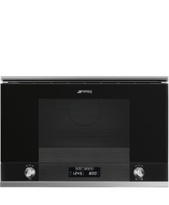 SMEG MP122N1 Linea Black 22L mikroviļņu krāsns, iebūvējama