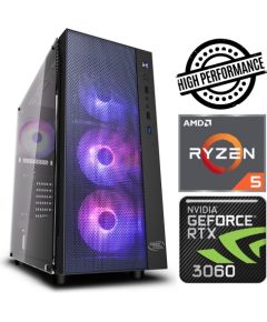 INTOP Ryzen 5 3600 32GB 480SSD M.2 NVME+2TB RTX3060 12GB no-OS