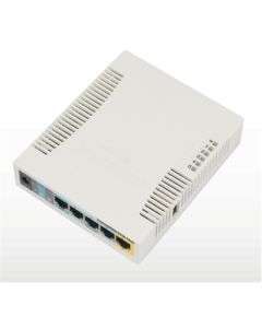 MikroTik RB951UI-2HnD Access Point Wi-Fi, 802.11b/g/n, 2.4 GHz, Web-based management, 0.867 Gbit/s, Power over Ethernet (PoE)