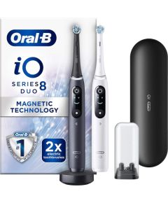 Oral-B  iO Series 8 Duo White Alabaster/Black Onyx elektriskā zobu birste