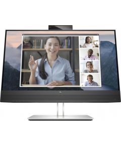 MONITORS 60,45cm/23,8'' (1920x1080) HP E24mv G4 Conferencing Monitor 16:9 5ms IPS HDMI VGA DisplayPort VESA Pivot Speaker Full HD Black/Silver