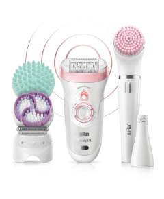 Braun Epilator Silk-épil  9/995 BS Operating time 50 min, Cordless, Number of speeds 2, White/Silver