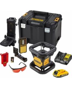 DeWalt DCE079D1R-QW pašlīmeņojošs rotējošais lāzera līmeņrādis - sarkans