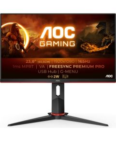 AOC 24G2SU/BK computer monitor 60.5 cm (23.8") 1920x1080 pixels Full HD Black, Red