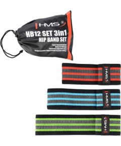 Auduma pretestības gumiju komplekts HB12 SET 3in1 HIP BAND SET HMS