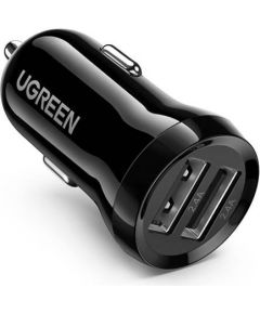 UGREEN car charger ED018, 2x USB, 24W (black)