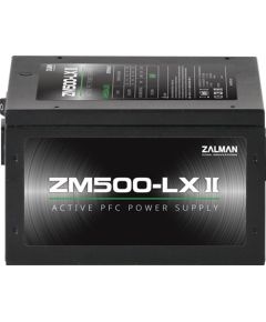 Zalman ZM500-LXII 500W, Active PFC, 85%, 200-240V, EU