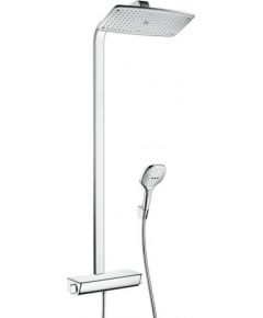 Hansgrohe Raindance Select E 360 1jet Showerpipe ar augšējo dušu, rokas dušas klausuli un termostatu, hroms